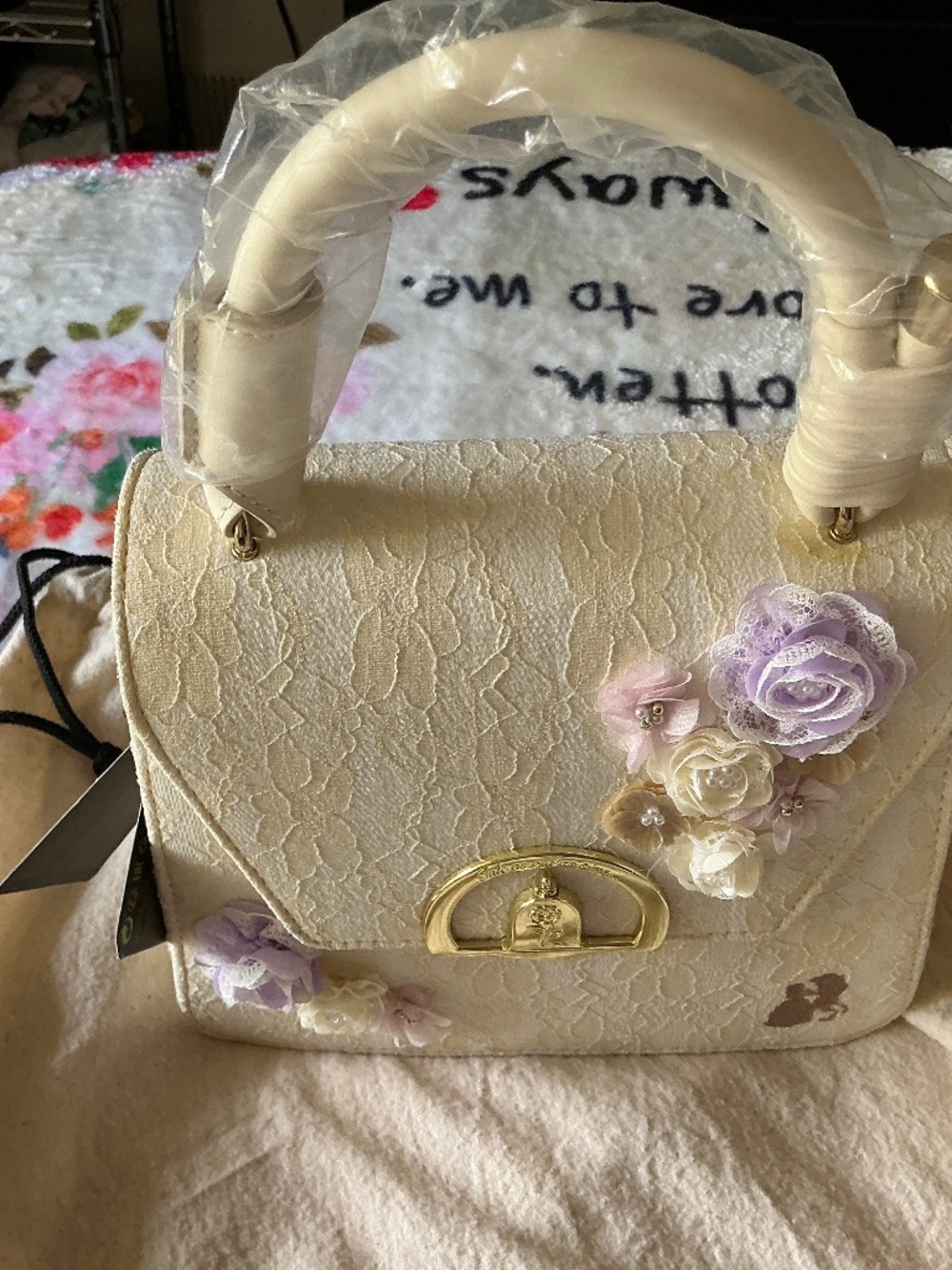 Loungefly Disney Beauty and the Beast Dance LaceFloral handbag.